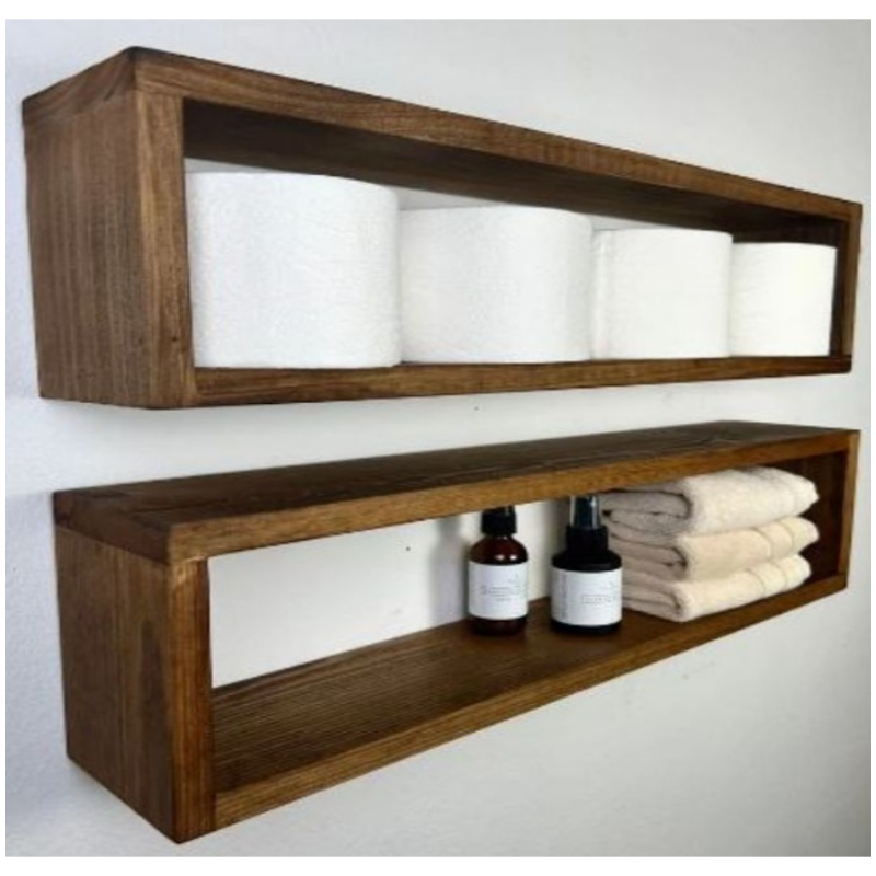 Solid Wood Wall Shelves (Set of 2)